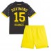 Günstige Borussia Dortmund Mats Hummels #15 Babykleidung Auswärts Fussballtrikot Kinder 2023-24 Kurzarm (+ kurze hosen)